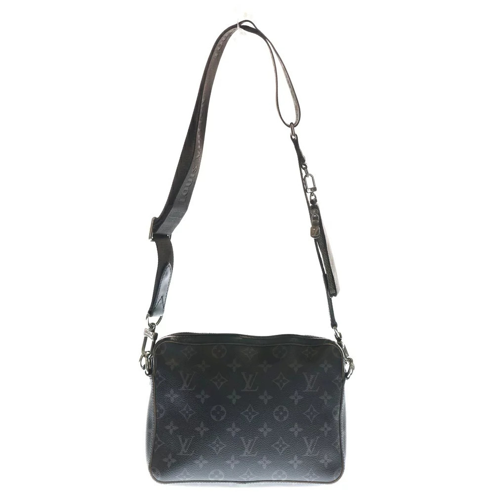 Louis Vuitton Eclipse Bag Black Messenger Shoulder Monogram Gray Trio